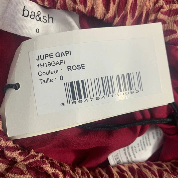 Ba&sh Lady Blouse‎ Two-Piece Skirt Set Jupe Gapi Rose Size US 0 / XS - Picture 11 of 12